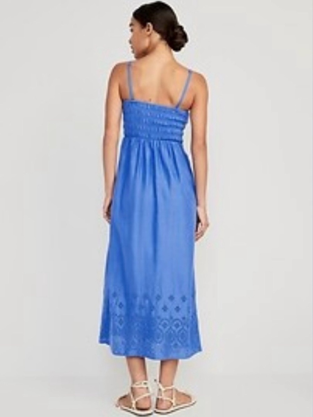 Old Navy Blue Smocked Midi Sundress with Eyelet Hem
Size Medium - Picture 2 of 8